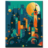 Painting by Numbers Abstract Painting City